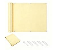 Voile d'ombrage imperméable-1.6x5.5M Jaune - avec œillets bloquant 95% des UV Coupe Vent Grande tentes Camping auvent d'arrière Cour, Balcon, Protection Pare Soleil écran confidentialité