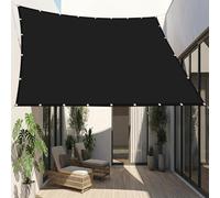 Voile d'ombrage Imperméable 1 x 2 m Protection 95% UV Imperméable Rectangulaire Multi Couleur et Taille Toile Ombrage pour Jardin, Terrasse, Balcon, Extérieur, Noir