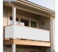 Voile d'ombrage Imperméable 100 x 290 cm Protection des Rayons 95% UV PES Polyester Voiles d'ombrage avec Corde Libre et Oeillets pour Terrasse Jardin Extérieur Balcon, Blanc