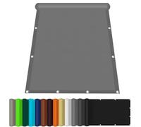 Voile d'ombrage Imperméable 120 x 480 cm Matériau Anti-Déchirure Voile d'ombrage Carré Polyester Haute Qualité pour Jardin Terrasse, Gris Clair