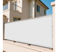 Voile d'ombrage Imperméable 130 x 500 cm Rayons UV à 98% Voile Pare Soleil avec Corde Libre Facile à Plier pour Patio Jardin, Terrasse, Extérieur, Balcon, Blanc