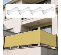 Voile d'ombrage Imperméable 150 x 405 cm Respirant Protection des Rayons UV Filet d'ombrage Rectangle Résistant l'eau Polyester pour Jardin Terrasse Balcon Camping, Couleur Crème