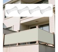 Voile d'ombrage Imperméable 150 x 605 cm Respirant Protection des Rayons UV Filet d'ombrage Rectangle Résistant l'eau Polyester pour Jardin Terrasse Balcon Camping, Beige