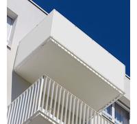 Voile d'ombrage Imperméable 160 x 185 cm Imperméable Protection UV 98% Rayons PES Toile d'ombrage avec Corde Libre et Oeillets pour Balcon, Camping, Terrasse, Jardin, Blanc