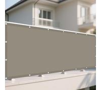 Voile d'ombrage Imperméable 170 x 225 cm UV 98% Indéchirable Imperméable PES Toile Ombrage Auvent avec Le Kit de Fixation pour Jardin Terrasse Balcon Camping, Taupe