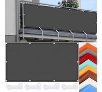 Voile d'ombrage Imperméable 180 x 180 cm Imperméable Toile Ombrage 98% UV Protection avec Oeillets Filet Anti Chaleur pour Patio Être Applicable Jardins, Gris Foncé