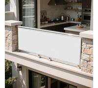 Voile d'ombrage Imperméable 190 x 290 cm Pare-Soleil Jardin Balcon 100% Résistant Aux UV Brise Vue avec 4 Morceaux de Corde pour Jardin Patio Terrasse Camping, Blanc