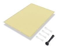 Voile d'ombrage Imperméable 190x530cm/1.9x5.3M Voiles Ombrages Rectangulaire,95% UV Protection, Toile D'ombrage,Bache Ombrages pour Balcon, Patio, Jardin, Extérieur,avec Cordons-Jaune Sable
