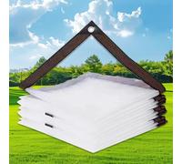 Voile d'ombrage imperméable, 2,1 x 4 m, protection UV à 95 %, indéchirable, avec œillets, pour balcon, terrasse, jardin, voile d'ombrage blanc