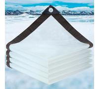 Voile d'ombrage imperméable 2,1 x 5 m en polyester transparent - Protection UV à 95 % - Pour jardin et terrasse, bâche blanche, durable et résistante aux intempéries