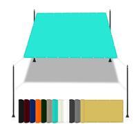 Voile d'ombrage imperméable 2,5 x 2,8 m Protection UV 98 % pour piscine et terrasse avec corde et kit de fixation inclus Bleu ciel