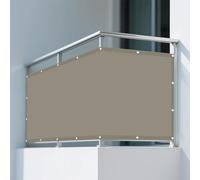 Voile d'ombrage Imperméable 2.5 x 4.5 m Protection des Rayons UV Bache Ombrages avec 4 Morceaux de Corde pour Patio Jardin, Terrasse, Extérieur, Balcon, Kaki