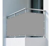 Voile d'ombrage Imperméable 2.5 x 8 m Protection des Rayons UV Bache Ombrages avec 4 Morceaux de Corde pour Patio Jardin, Terrasse, Extérieur, Balcon, Gris Clair
