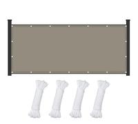 Voile d'ombrage Imperméable 2.6 x 3 m Imperméable 98% Anti UV Filet d'ombrage Extérieur avec Corde Libre Facile à Plier pour Patio Jardin, Terrasse, Extérieur, Balcon, Kaki