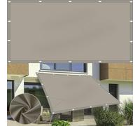 Voile d'ombrage Imperméable 2.7 x 2.7 m Protection Rayons UV Protéger du Soleil Brise-Vue Balcon Bâche avec Corde Libre pour Jardin Terrass Balcon Voitures, Kaki