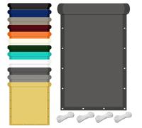Voile d'ombrage Imperméable 2.8 x 3 m UV Protection Imperméable à l'eau PES Toile d'ombrage avec Oeillets et Cordons pour Extérieur Terrasse Jardin Balcon, Gris Foncé
