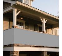 Voile d'ombrage Imperméable 200 x 440 cm Imperméable Protection UV 95% Diffuseur Ombre Protection Soleil avec Le Kit de Fixation pour Jardin Terrasse Camping Sable, Gris Clair