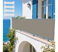 Voile d'ombrage Imperméable 200 x 500 cm UV Résistant Contre Le Ven Toile d'ombrage Pergola Serres Résistant l'eau Polyester pour Extérieur Jardin Terrass Balcon, Kaki