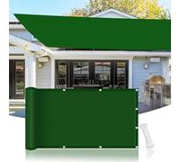 Voile d'ombrage Imperméable 200 x 550 cm Toile Rectangulaire Imperméable, PES 95% Anti-UV Voile d'ombrage Rectangulaire avec Œillets pour Plantes de Jardin Terrasses, Vert Foncé