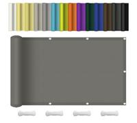 Voile d'ombrage Imperméable 220 x 520 cm Imperméable Protection UV 98% Rectangulaire Voile Ombrage Auvent avec Cordes et Serre-Câbles pour Serre, Patio, Pergola, Jardin, Gris Foncé