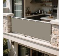 Voile d'ombrage Imperméable 230 x 350 cm Pare-Soleil Jardin Balcon 100% Résistant Aux UV Brise Vue avec 4 Morceaux de Corde pour Jardin Patio Terrasse Camping, Kaki