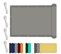 Voile d'ombrage Imperméable 245 x 440 cm avec Protection UV Voile d'ombrage en HDPE Toile Imperméable pour Patio Jardin, Terrasse, Extérieur, Balcon, Gris Clair
