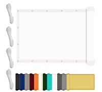 Voile d'ombrage Imperméable 290 x 400 cm avec Protection UV Voile Solaire Toile Imperméable pour Patio Jardin, Terrasse, Extérieur, Balcon, Blanc
