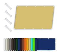 Voile d'ombrage Imperméable 3.2 x 6.4 m Résistant à l'eau Protection Contre Le Vent, Résistant Aux Intempéries, Protection UV Toiles D'Ombrages pour Jardin, Terrasse, Jaune Sable