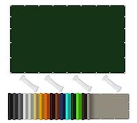 Voile d'ombrage imperméable - 3,5 x 6 m - Bloque 98 % des UV - Pour extérieur, jardin, fête - Avec corde - Vert foncé - Parfait pour la protection solaire et l'ombre