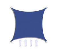 Voile d'ombrage imperméable - 3 x 3 m - Pour extérieur, terrasse, cour et fêtes - Protection UV à 95 % - Corde d'installation incluse - Bleu roi