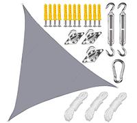 Voile d'ombrage imperméable 3 x 3 m Protection UV pour terrasse et jardin 21 couleurs disponibles Comprend 3 cordes Idéal pour jacuzzi extérieur et détente