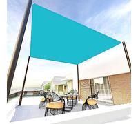 Voile d'ombrage imperméable - 4,5 x 10 m - Anti-UV - Pour jardin - Angle droit - Parfaite pour les fêtes - En polyester - Bleu ciel