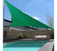 Voile d'ombrage imperméable 4 x 4,5 x 5 m - Tissu durable avec protection UV pour extérieur, terrasse, jardin, stationnement, couleur verte et résistant au vent