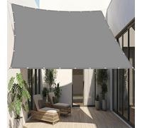 Voile d'ombrage Imperméable 4 x 5 m Protection 95% UV Imperméable Rectangulaire Multi Couleur et Taille Toile Ombrage pour Jardin, Terrasse, Balcon, Extérieur, Gris Clair