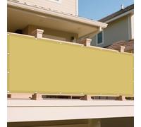 Voile d'ombrage Imperméable 430 x 445 cm Imperméable UV 98% Indéchirable Toiles D'Ombrages avec Corde Libre Facile à Plier pour Jardin Terrasse Camping Sable, Jaune Sable