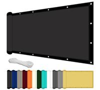 Voile d'ombrage Imperméable 45 x 125 cm avec Protection UV Voile d'ombrage Terrasse Imperméable Multi Couleur et Taille pour Patio Jardin, Terrasse, Extérieur, Balcon, Noir