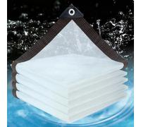 Voile d'ombrage imperméable 6,5 x 2 m en polyester PE résistant aux UV pour terrasse, jardin, cour - Protection idéale contre la pluie et le soleil, filet d'ombrage blanc pour toutes les conditions