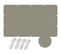 Voile d'ombrage imperméable 7 x 8 m - Protection UV à 98 % - Bâche brise-vue hydrofuge avec corde et œillets pour terrasse, jardin, balcon, camping - Marron