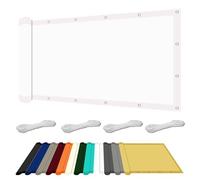 Voile d'ombrage Imperméable 80 x 185 cm UV Protection Voile d'ombrage avec Œillets Imperméable et Coupe-Vent pour Patio Jardin, Terrasse, Extérieur, Balcon, Blanc