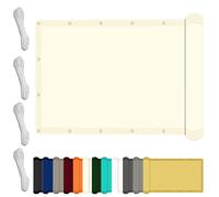 Voile d'ombrage Imperméable 80 x 185 cm UV Protection Voile d'ombrage Terrasse Imperméable Imperméable et Coupe-Vent pour Patio Jardin, Terrasse, Extérieur, Balcon, Ivoire