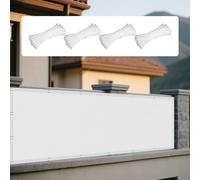 Voile d'ombrage Imperméable 90 x 150 cm Respirant Protection des Rayons UV Toiles D'Ombrages UV Protection avec Cordons pour Jardin Terrasse Camping Sable, Blanc