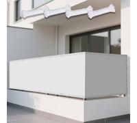 Voile d'ombrage Imperméable 92 x 280 cm Imperméable 98% Anti UV Filet d'ombrage Potager avec 4 Morceaux de Corde pour Terrasse, Jardin, Balcon, Camping, Blanc