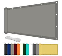 Voile d'ombrage Imperméable 95 x 320 cm avec Protection UV Toile Solaire Voile d'ombrage Imperméable et Coupe-Vent pour Patio Jardin, Terrasse, Extérieur, Balcon, Gris Clair