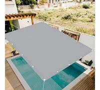 Voile d'ombrage imperméable anti-UV à 98 % pour extérieur, terrasse, jardin et terrasse avec kit de fixation personnalisable Gris clair 3,5 x 10 m