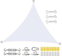 Voile D'ombrage Imperméable, Auvent De Jardin À Angle Droit 4m X, 3 Cordes, Bloc UV, Pare-Soleil Patio, Auvents Protection Solaire(White,5x5x5m)