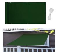 Voile d'ombrage imperméable avec kit de fixation pour extérieur, jardin, terrasse, cour, fête, 3 x 5 m, vert foncé