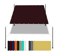 Voile d'ombrage imperméable avec protection UV 98 % - Idéal pour pergola, balcon et clôture - Corde et kit de fixation inclus - 1,6 x 4,8 m