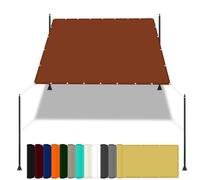Voile d'ombrage imperméable avec protection UV à 98 % - Corde et kit de fixation inclus - Parfait pour une utilisation en abri, piscine et jardin - Rouge rouille - 2,6 x 4,2 m