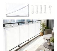Voile d'Ombrage Imperméable Blanc 95% Protection UV 2.7x3.3M Robuste Rectangulaire Auvent avec Œillets et Corde pour Extérieur Terrasse Jardin Cour