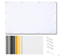 Voile d'Ombrage Imperméable Blanc Robuste 2.7x3.7M Rectangulaire 98% Protection UV Auvent Extérieur avec Œillets et Cordes pour Terrasse Balcon Piscine